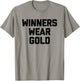 Winners Wear Gold - Funny Sports Team Spirit Gold Sports T-Shirt - T-Shirt | Sand