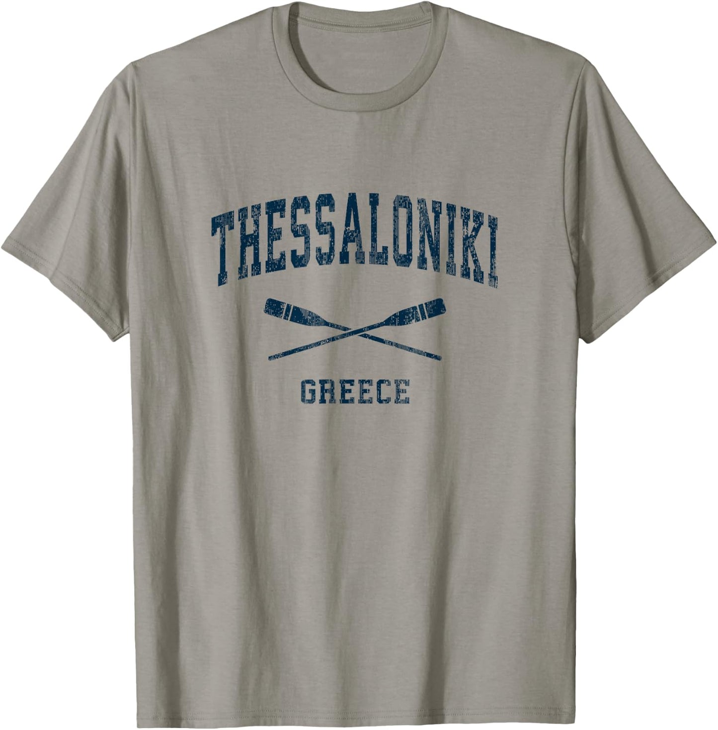 Thessaloniki Greece Vintage Nautical Paddles Sports Oars T-Shirt - T-Shirt | Sand