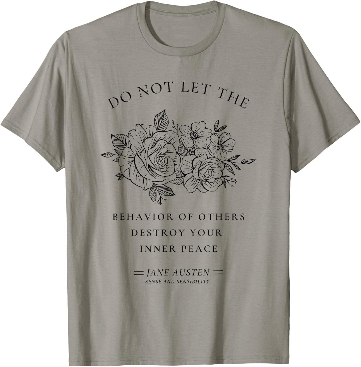 Jane Austen Sense and Sensibility Bookish Bookworm Novel T-Shirt - T-Shirt | Sand