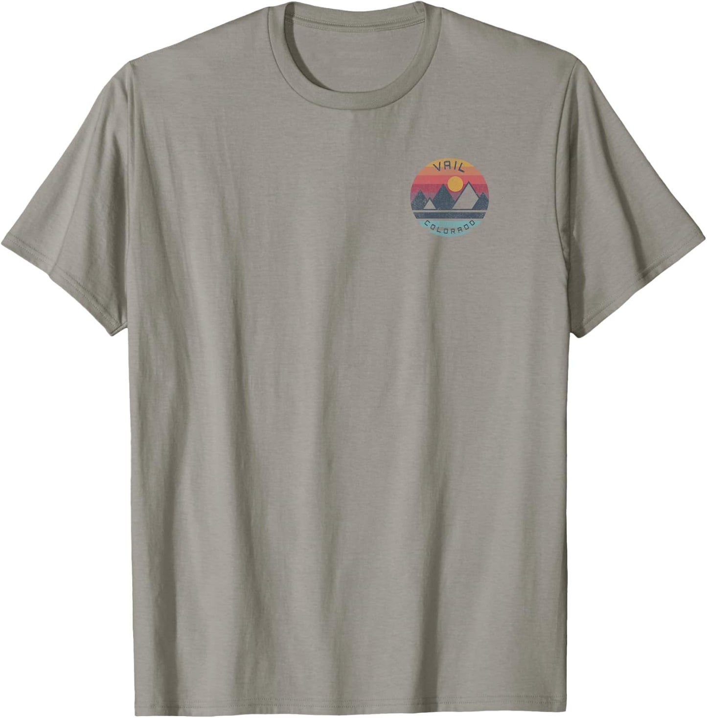 Vail, Colorado Mountain Graphic T-Shirt - T-Shirt | Sand