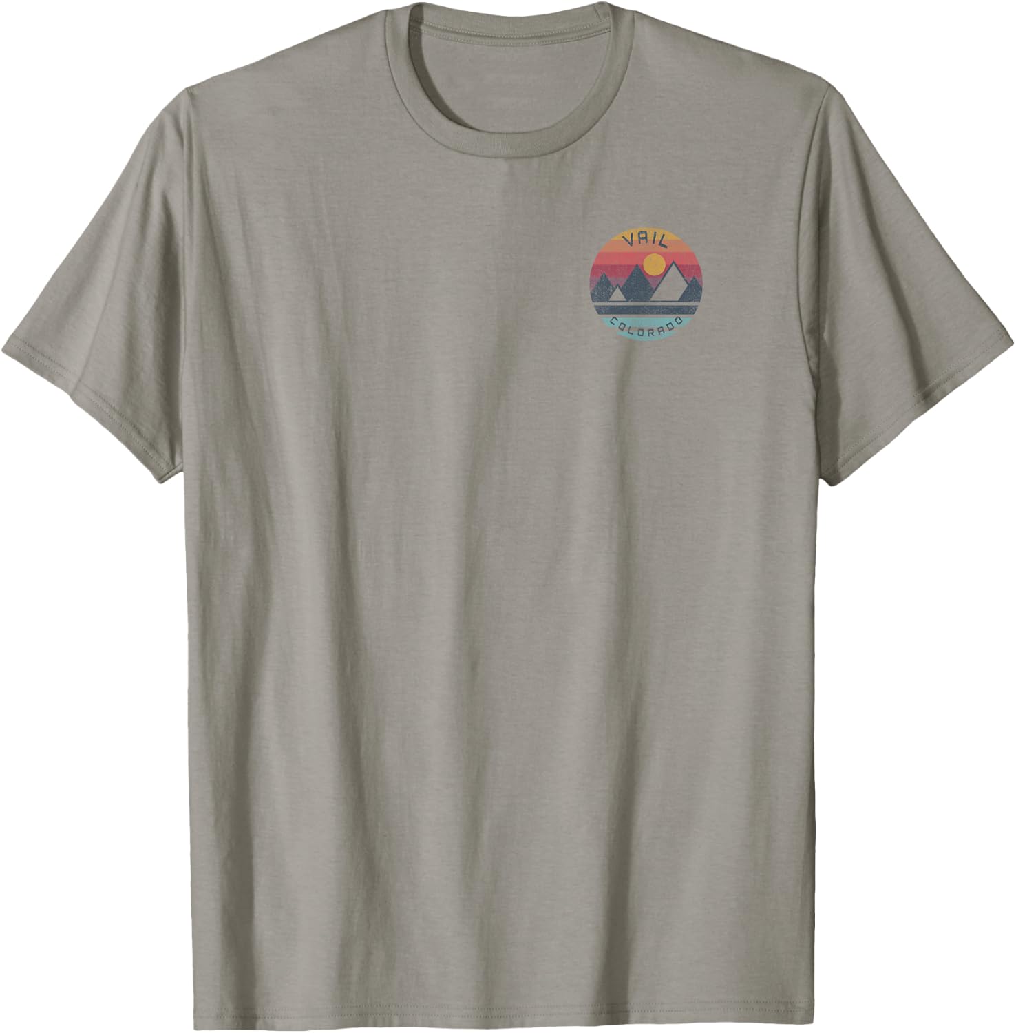 Vail, Colorado Mountain Graphic T-Shirt - T-Shirt | Sand