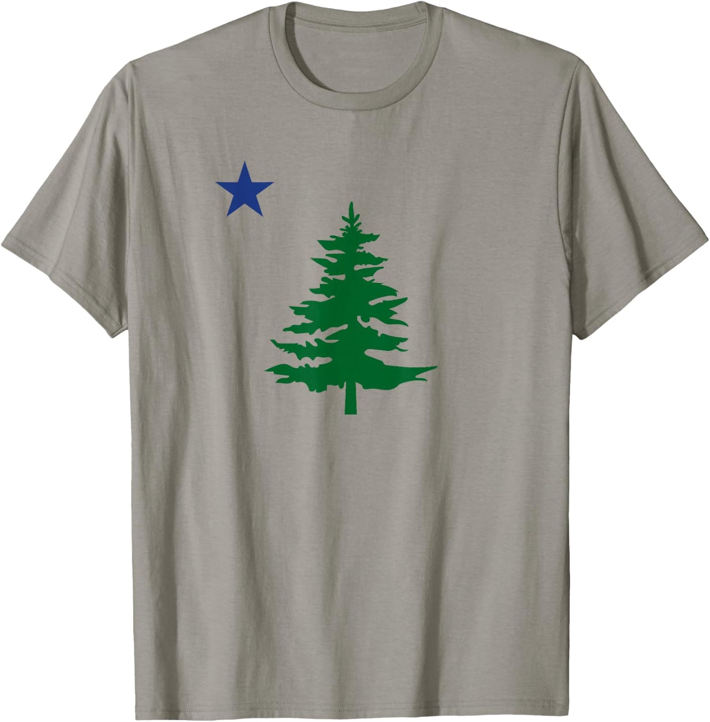 Old Maine State Flag 1901 Pine Tree Star T-Shirt - T-Shirt | Sand