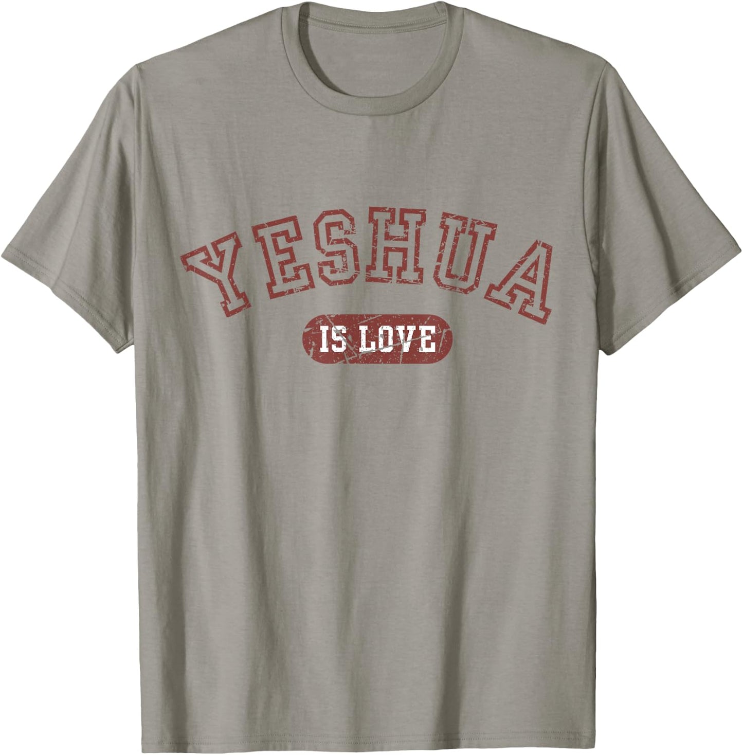 Yeshua is Love Jesus Scripture Christian Bible Faith Vintage T-Shirt - T-Shirt | Sand