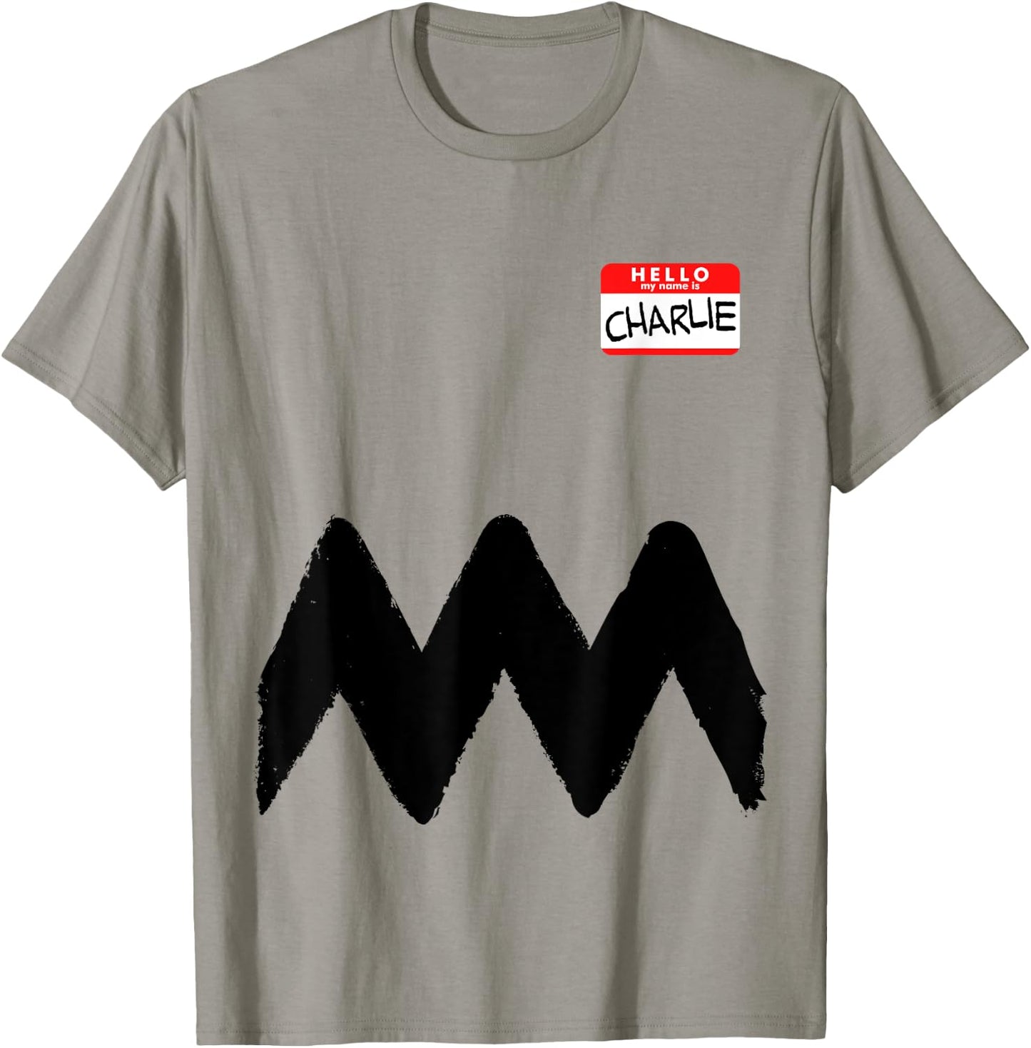 Hello my name is Charlie Shirt Funny Costume Brown Comics T-Shirt - T-Shirt | Sand