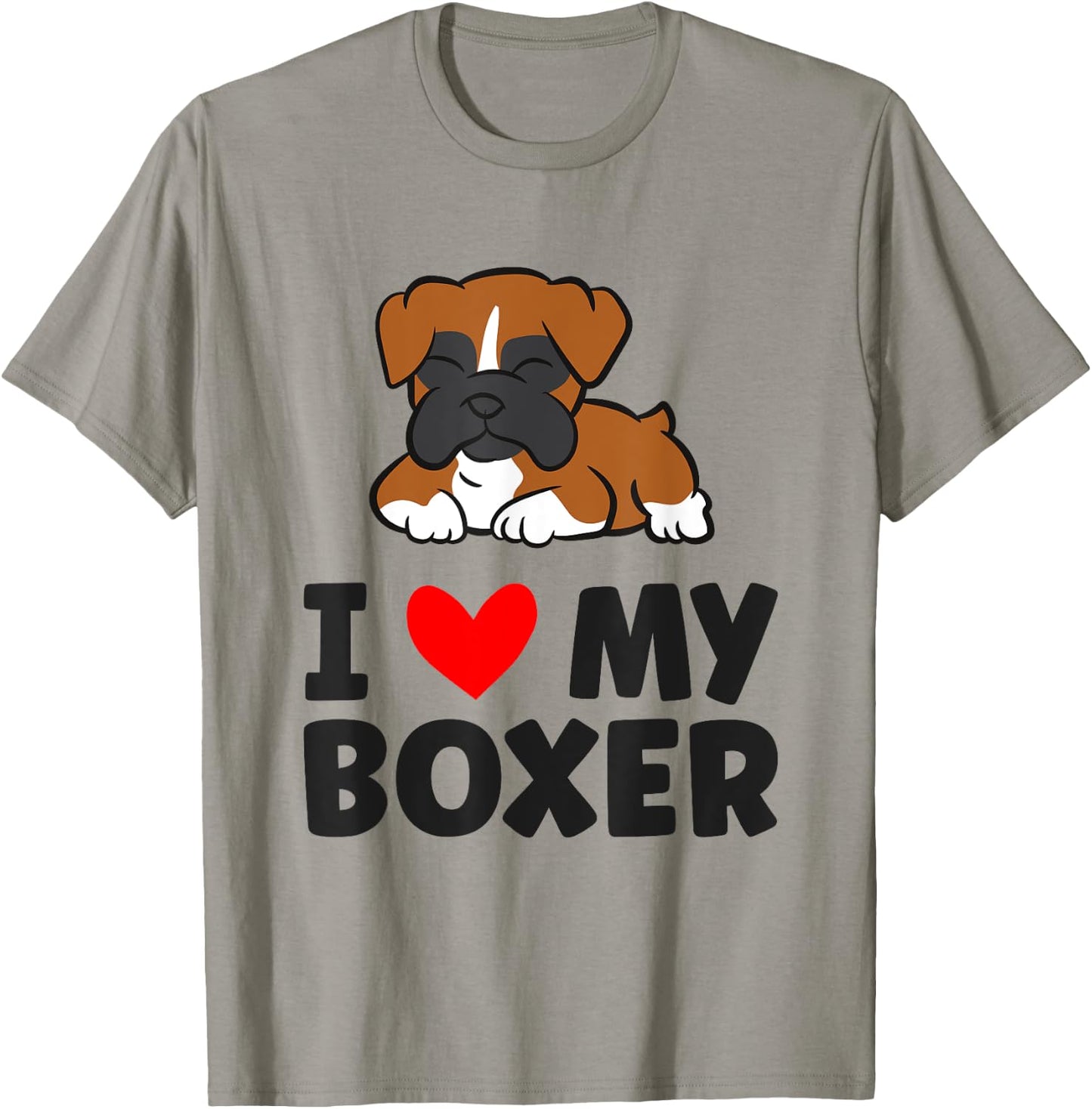 Boxer Dog I Love My Boxer Women Girls Kids T-Shirt - T-Shirt | Sand