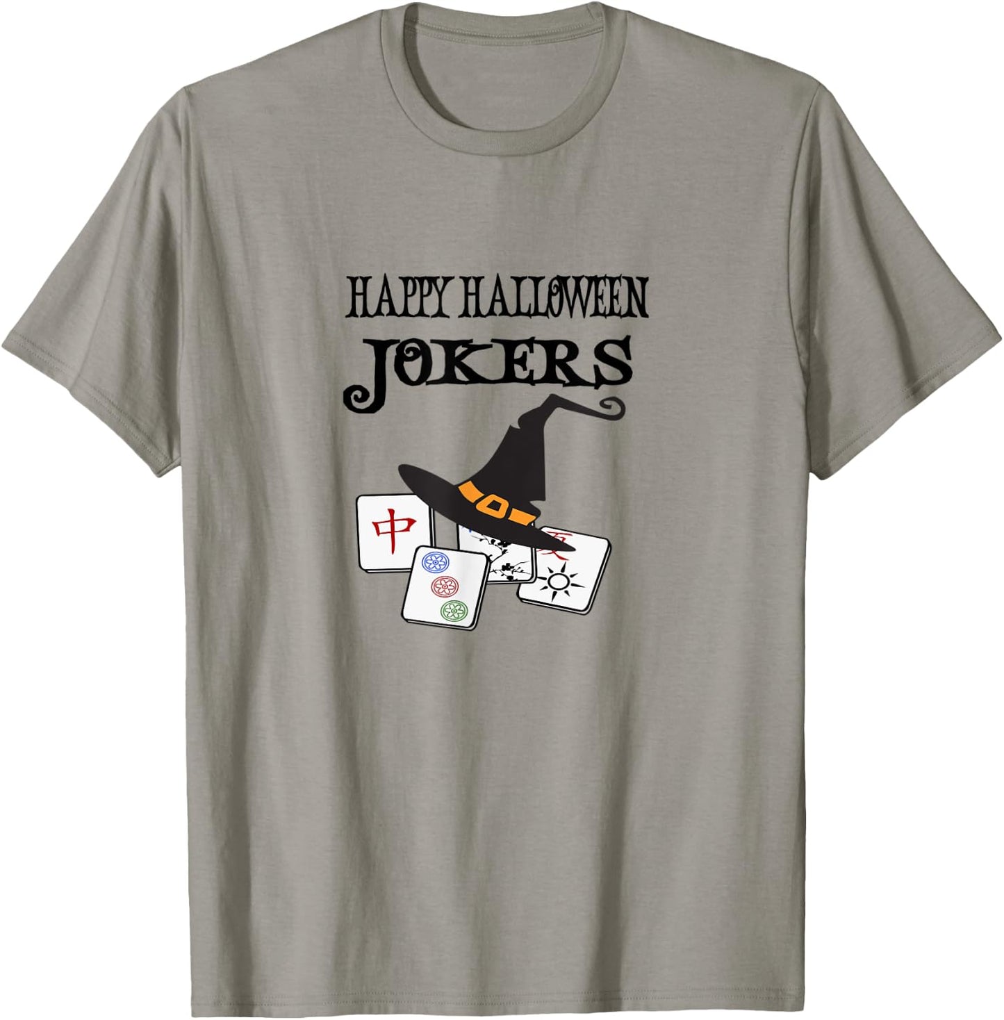 Funny Mahjong Happy Halloween Jokers Tile Game T-Shirt - T-Shirt | Sand