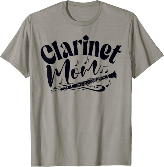 Clarinet Mom Marching Band Mother Mama Player T-Shirt - T-Shirt | Sand