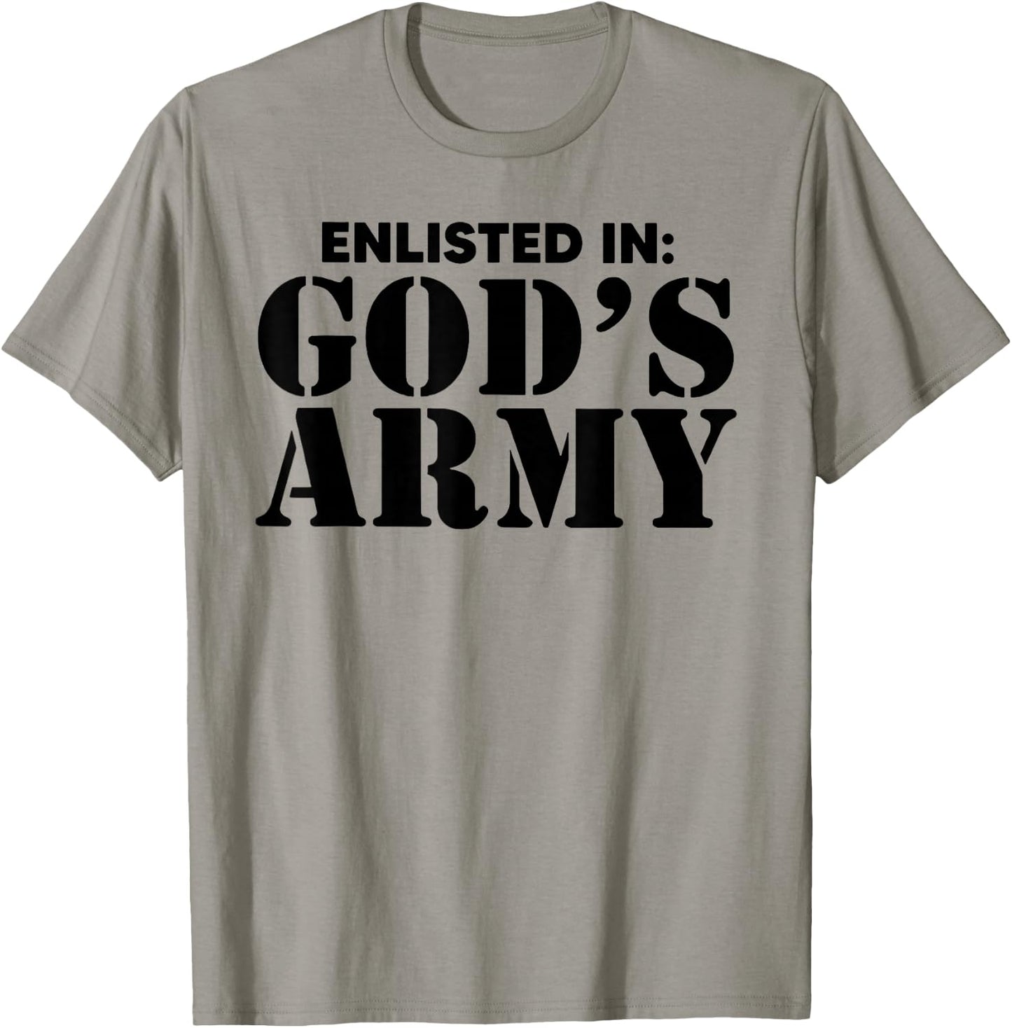 Enlisted In God's Army T-Shirt - T-Shirt | Sand