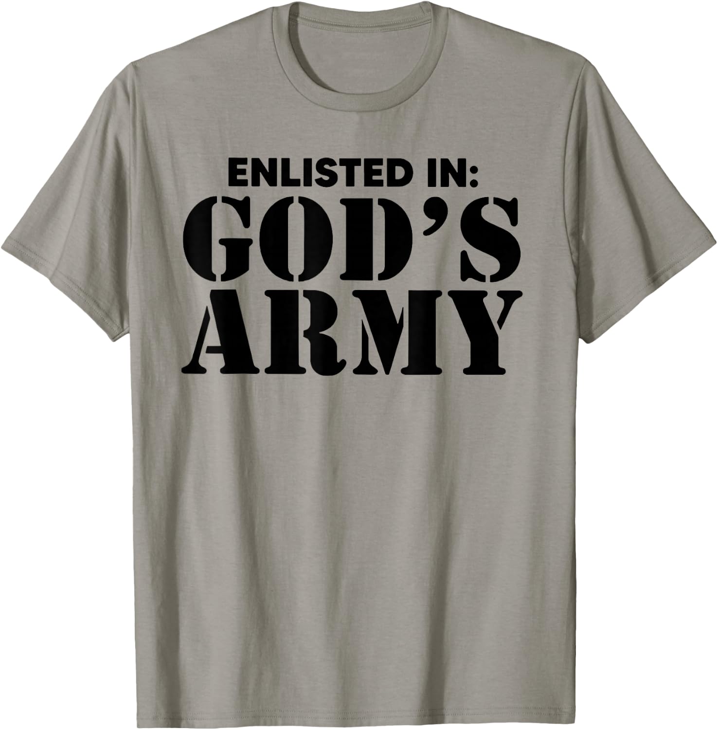 Enlisted In God's Army T-Shirt - T-Shirt | Sand