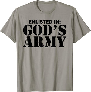 Enlisted In God's Army T-Shirt - T-Shirt | Sand