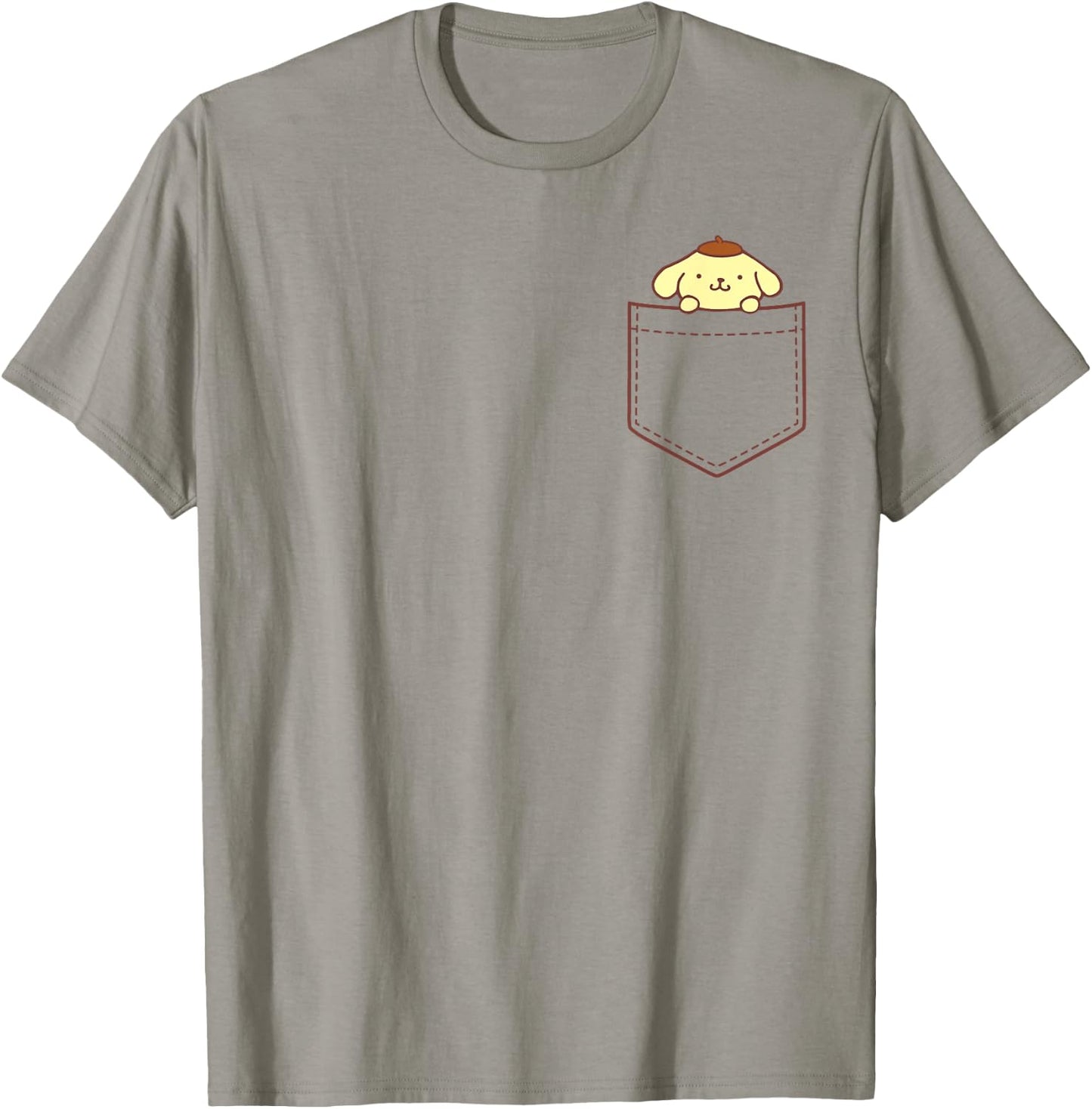 Pompompurin Chest Pocket T-Shirt - T-Shirt | Sand
