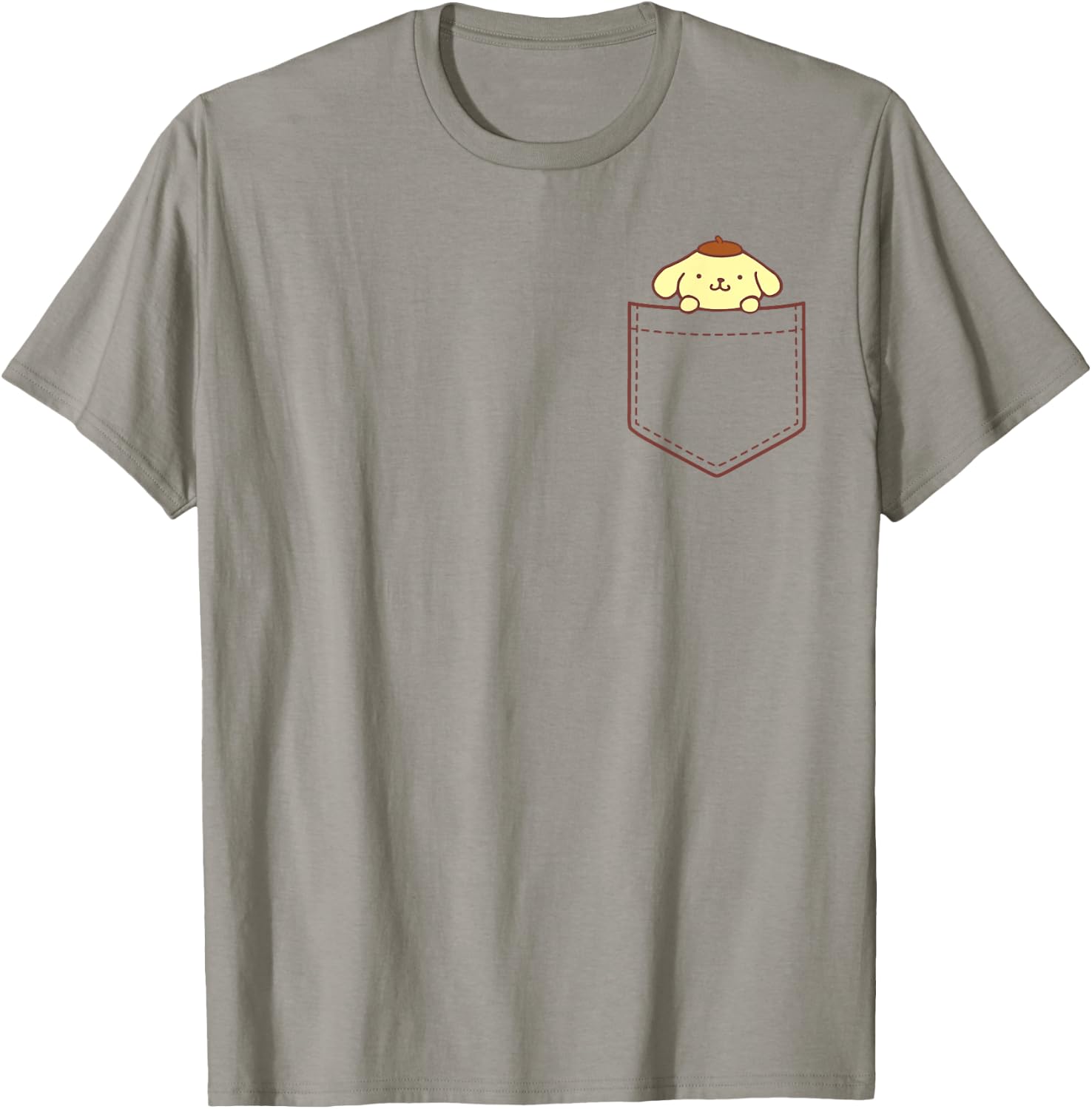 Pompompurin Chest Pocket T-Shirt - T-Shirt | Sand