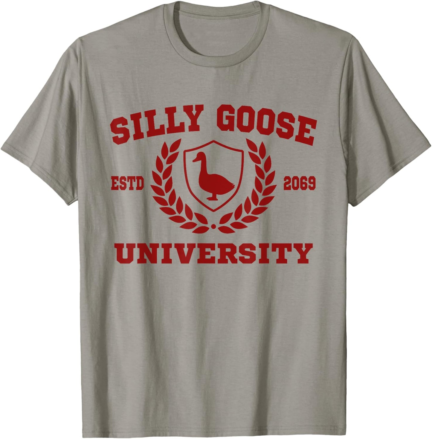 Silly Goose University Funny Meme Sports Silly Goose T-Shirt - T-Shirt | Sand