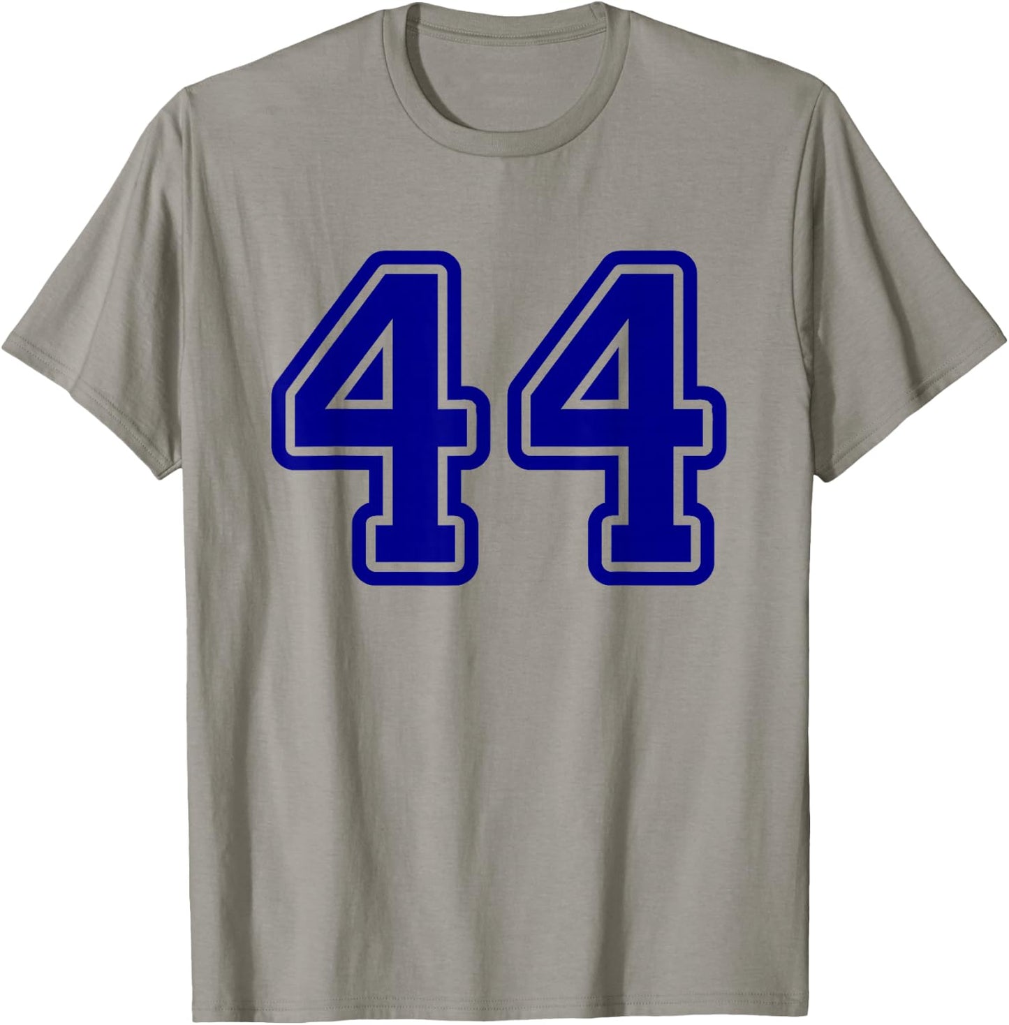 Blue Sports Team Number #44 T-Shirt - T-Shirt | Sand