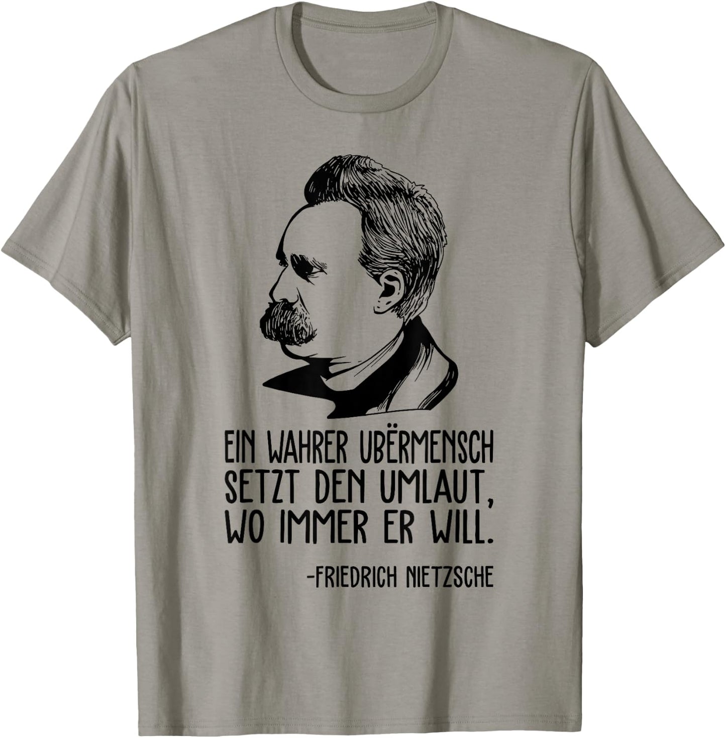 Friedrich Nietzsche philosophy of German philosopher T-Shirt - T-Shirt | Sand