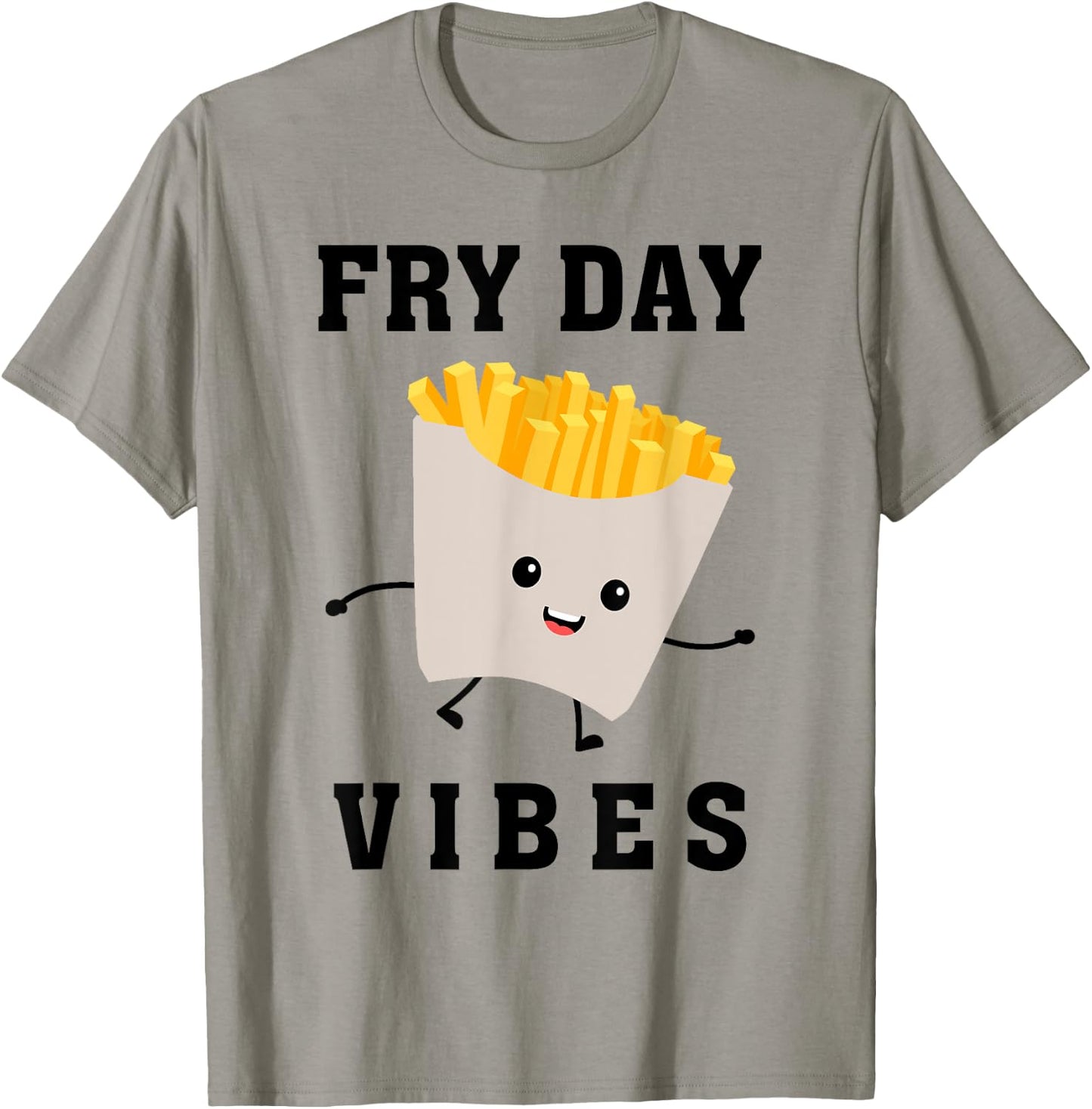 Fry Day Vibes Funny French Fries Kid T-Shirt - T-Shirt | Sand