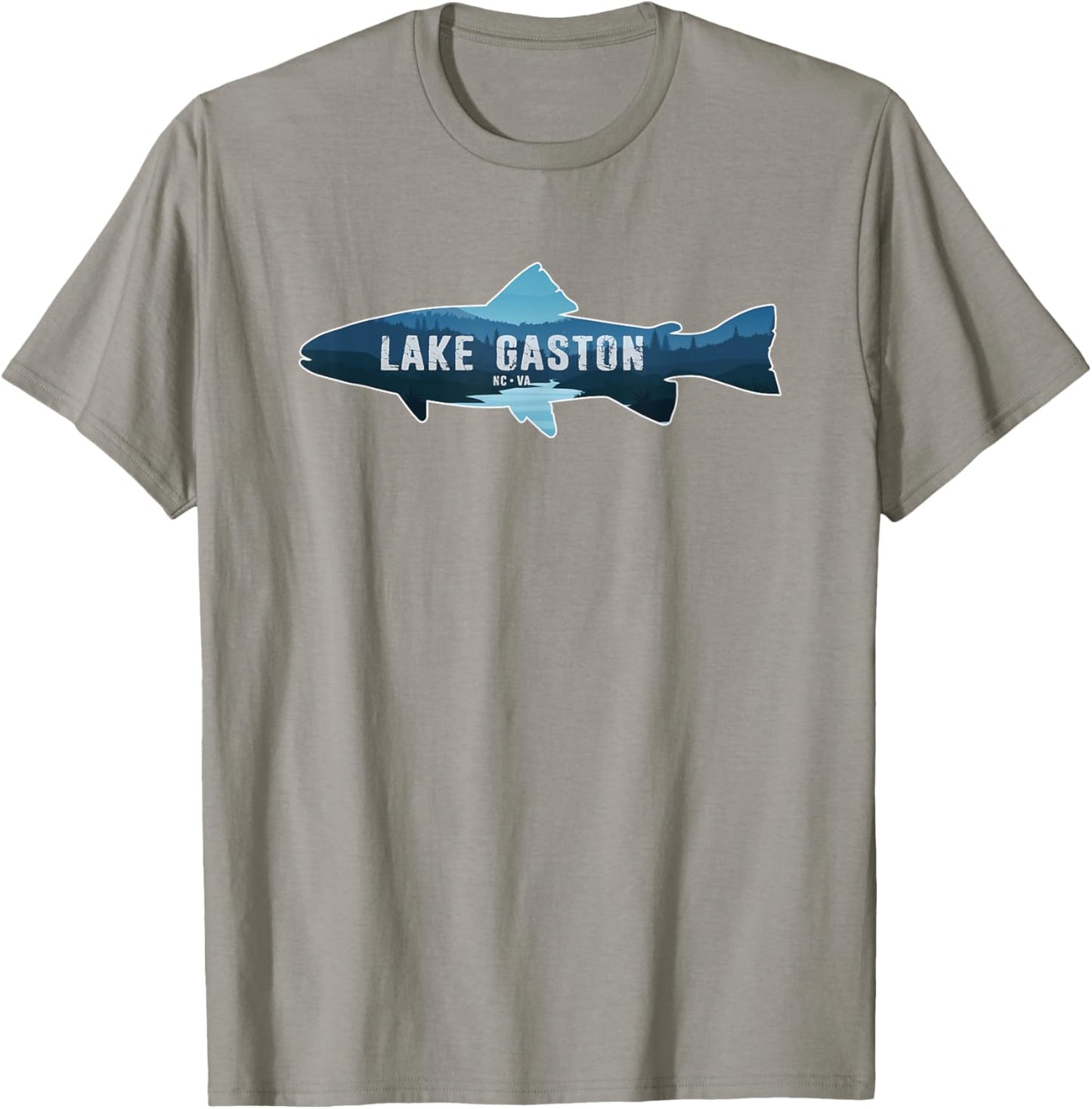 Lake Gaston North Carolina Virginia Fishing T-Shirt - T-Shirt | Sand