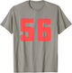 Number 56 Years Anniversary Sports Team Player T-Shirt - T-Shirt | Sand