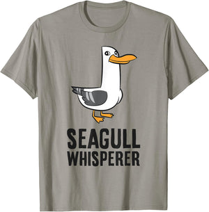 Seagull Bird Ocean Funny Seabird Seagull Whisperer T-Shirt - T-Shirt | Sand