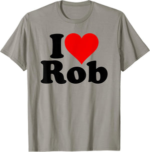 I Love Heart Rob Robert Robby T-Shirt - T-Shirt | Sand
