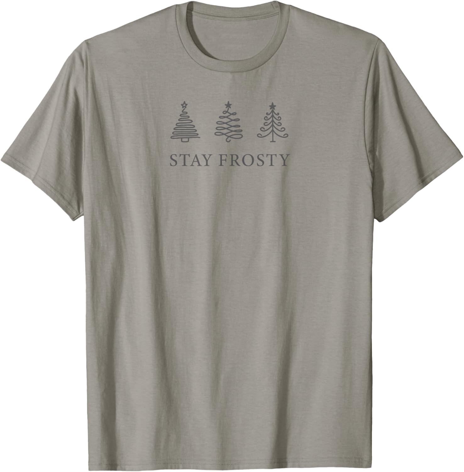 Minimalistic Stay Frosty Minimal T-Shirt - T-Shirt | Sand