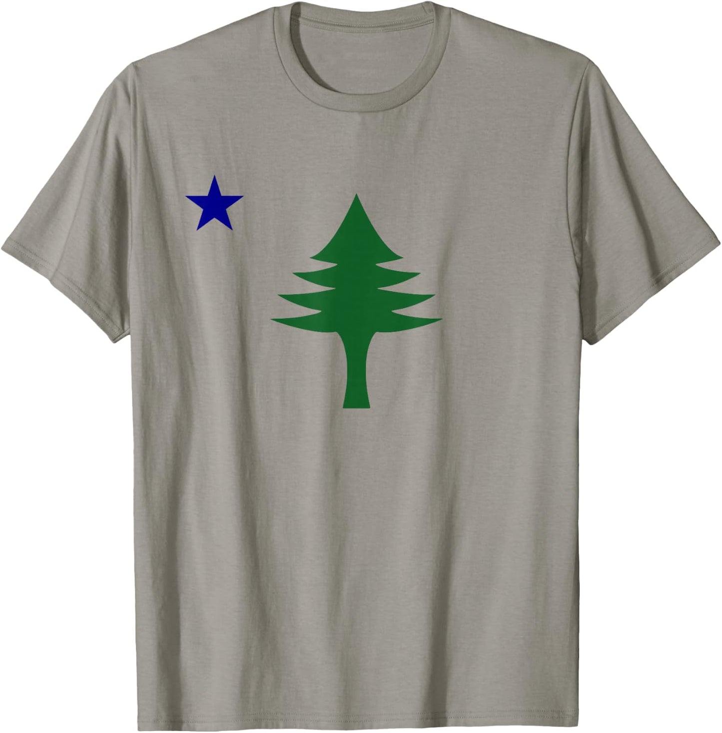 Old Maine State Original Flag 1901 Pine Tree T-Shirt - T-Shirt | Sand