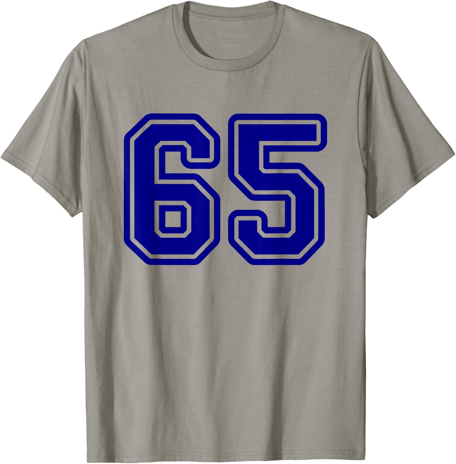 Number #65 Blue Sport Number 65 T-Shirt - T-Shirt | Sand