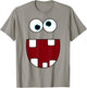 Funny Silly Monster Face Smiling Easy Halloween Costume T-Shirt - T-Shirt | Sand