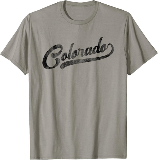 Colorado Baseball Fan Vintage Rocky Mountains T-Shirt - T-Shirt | Sand