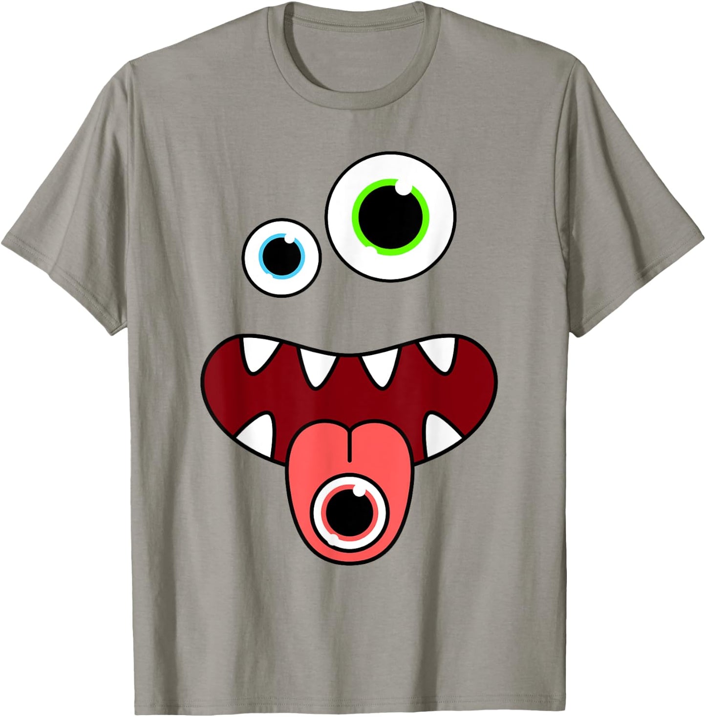 Funny Silly Monster Face Easy Birthday Halloween Costume T-Shirt - T-Shirt | Sand