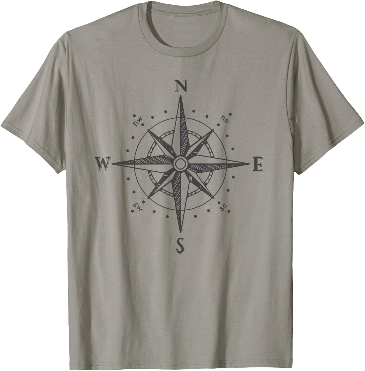 Vintage Compass North South East West Sailing Retro Design T-Shirt - T-Shirt | Sand