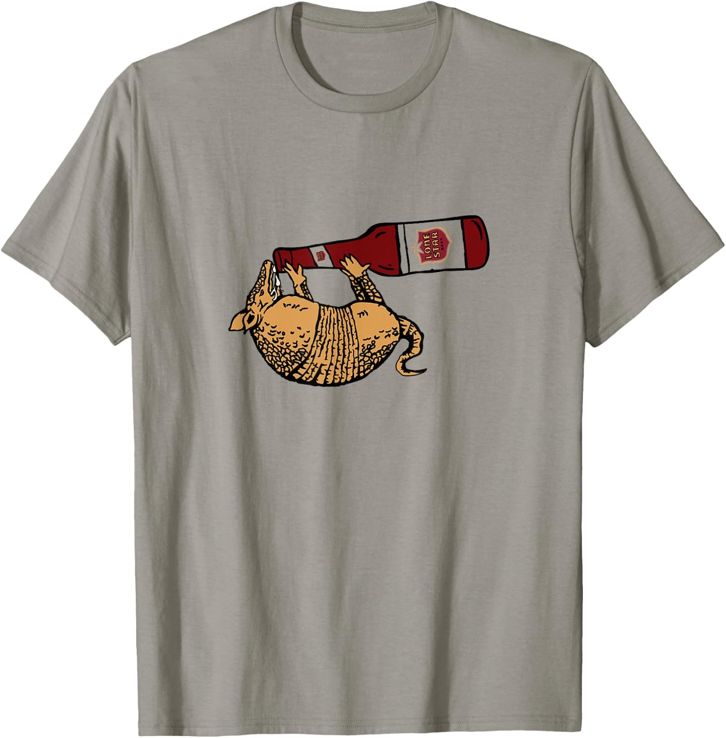 Lone Star Beer Armadillo | Texas T-Shirt - T-Shirt | Sand