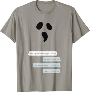 Online texting Chat ghosting funny Halloween ghost meme T-Shirt - T-Shirt | Sand