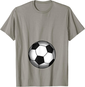 Funny Soccer Player Belly Pregnant Mama T-Shirt - T-Shirt | Sand