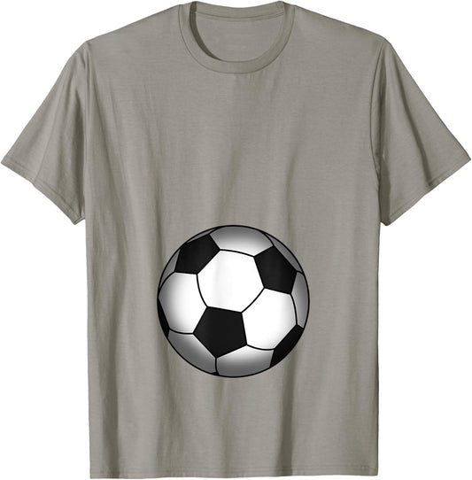 Funny Soccer Player Belly Pregnant Mama T-Shirt - T-Shirt | Sand