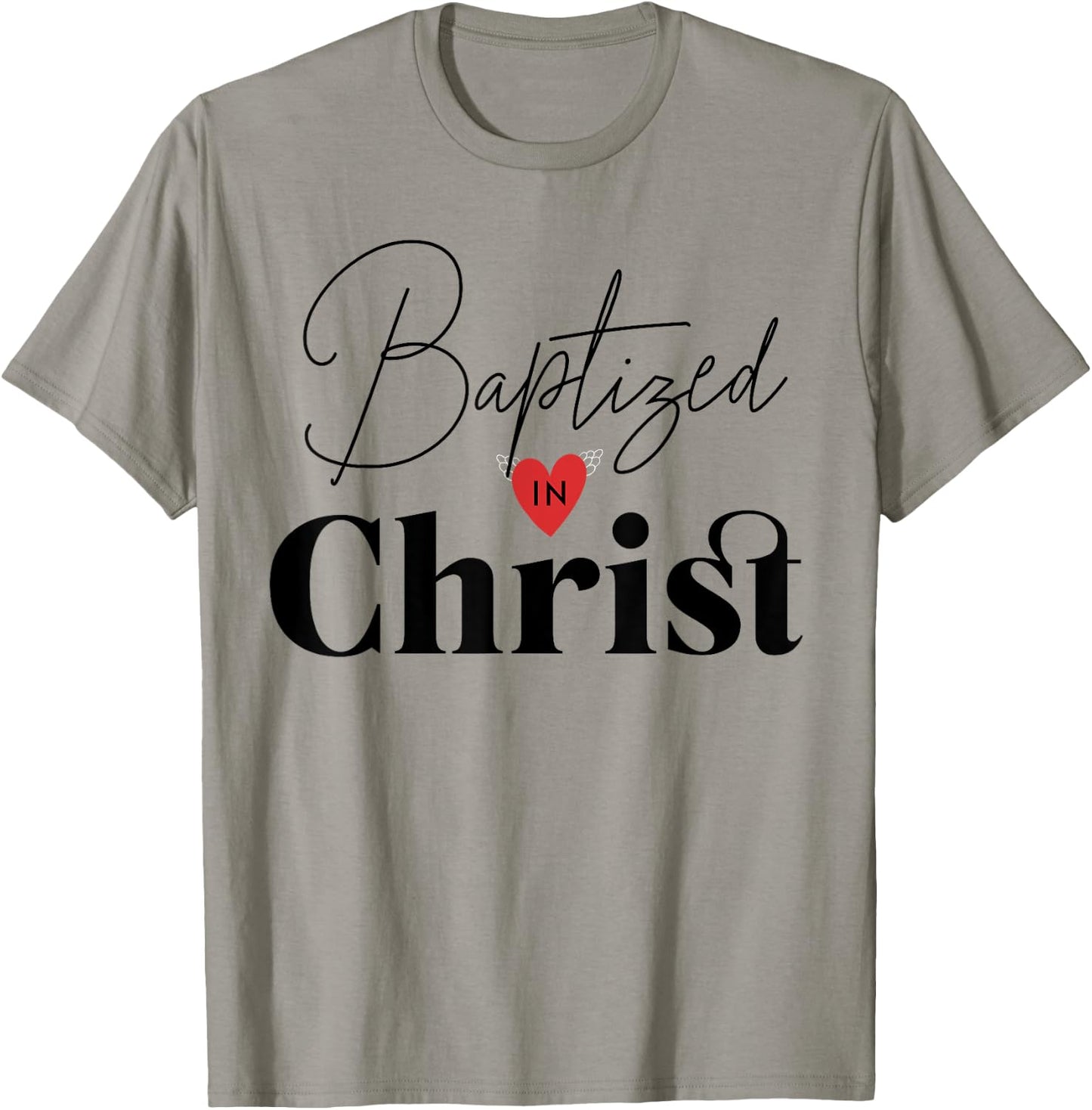 Baptized in Christ Baptism Gifts for Child Adult Baptism T-Shirt - T-Shirt | Sand