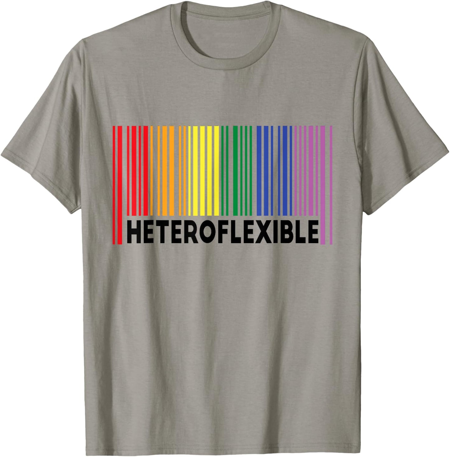 Heteroflexible Funny Yoga Unicorn Queer Ally Gay Pride Stuff T-Shirt - T-Shirt | Sand