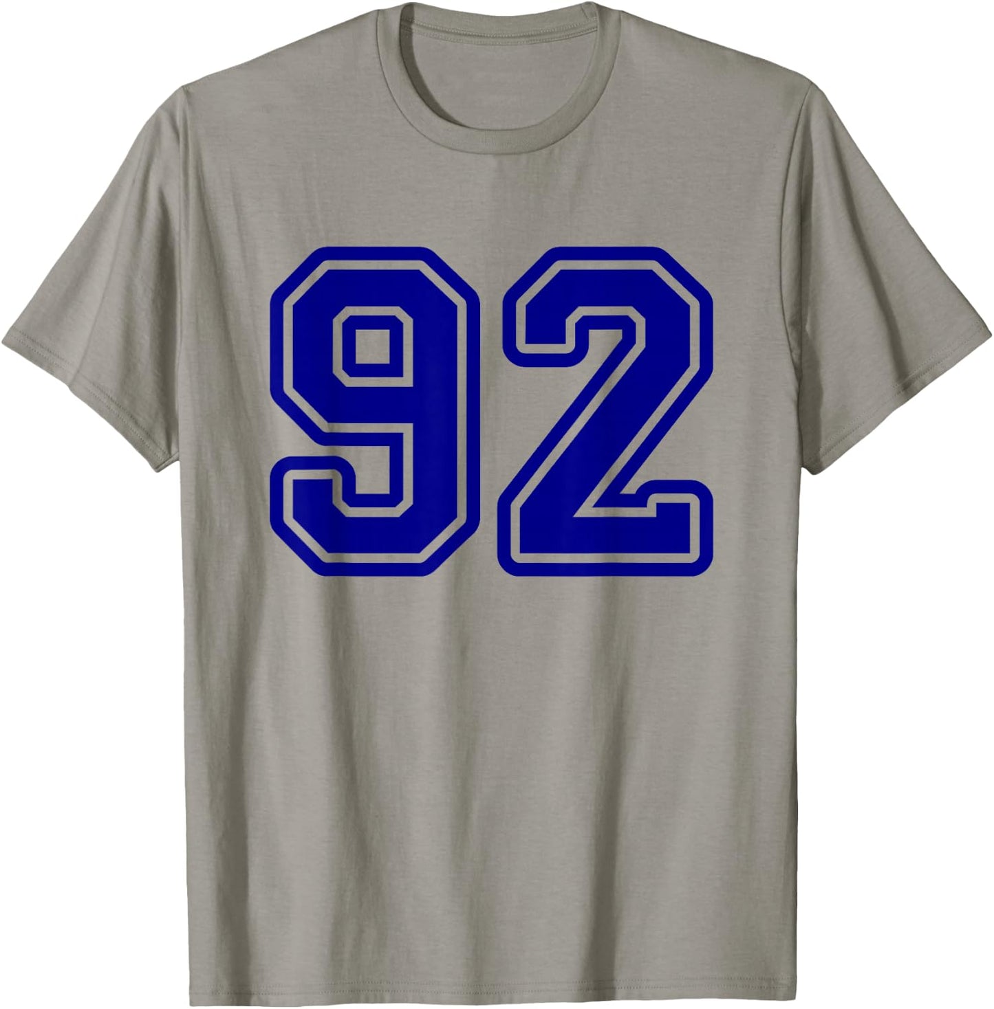 Blue Sport Team Number #92 T-Shirt - T-Shirt | Sand