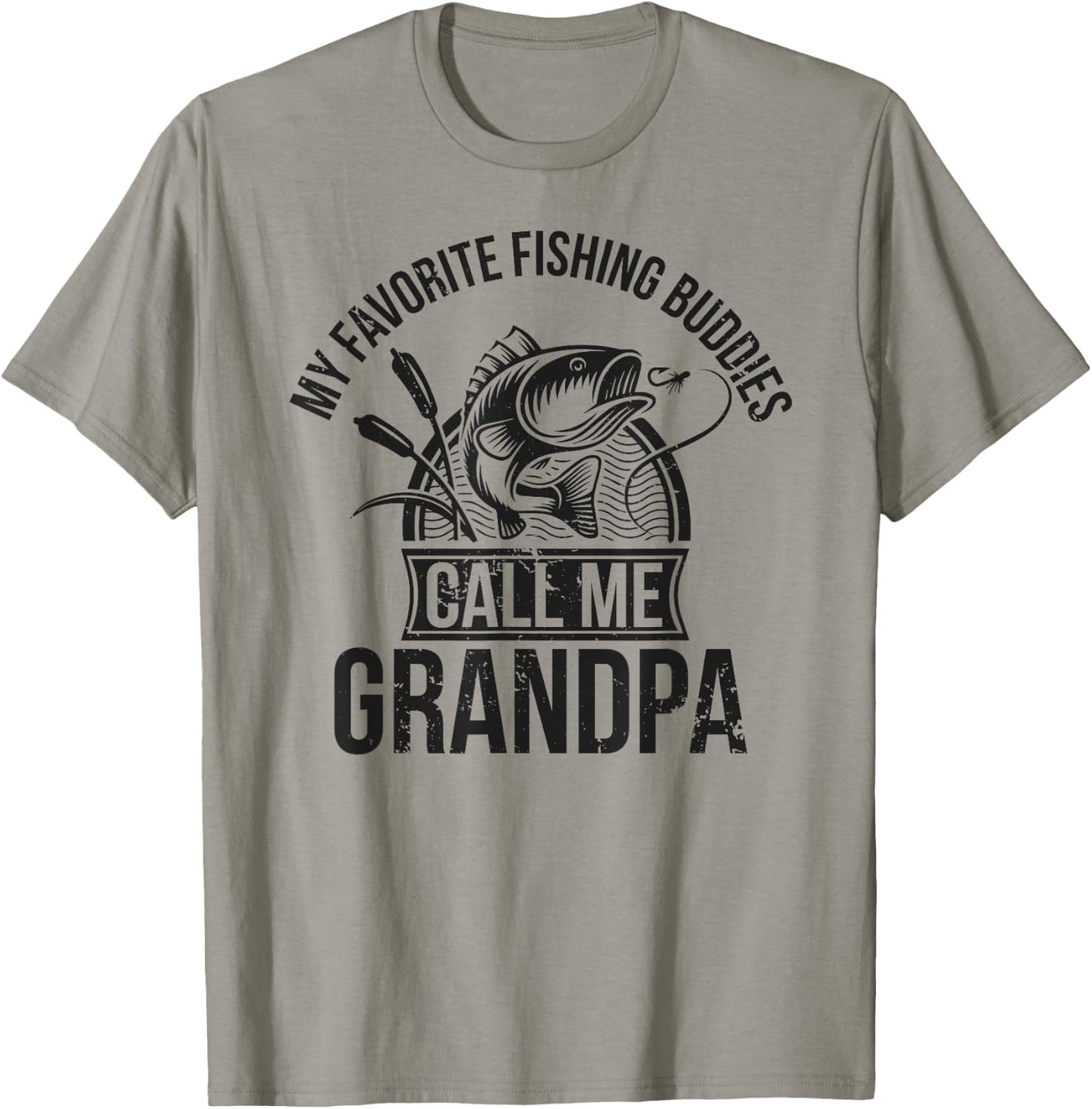 My Favorite Fishing Buddies Call Me Grandpa Fishing Buddy T-Shirt - T-Shirt | Sand