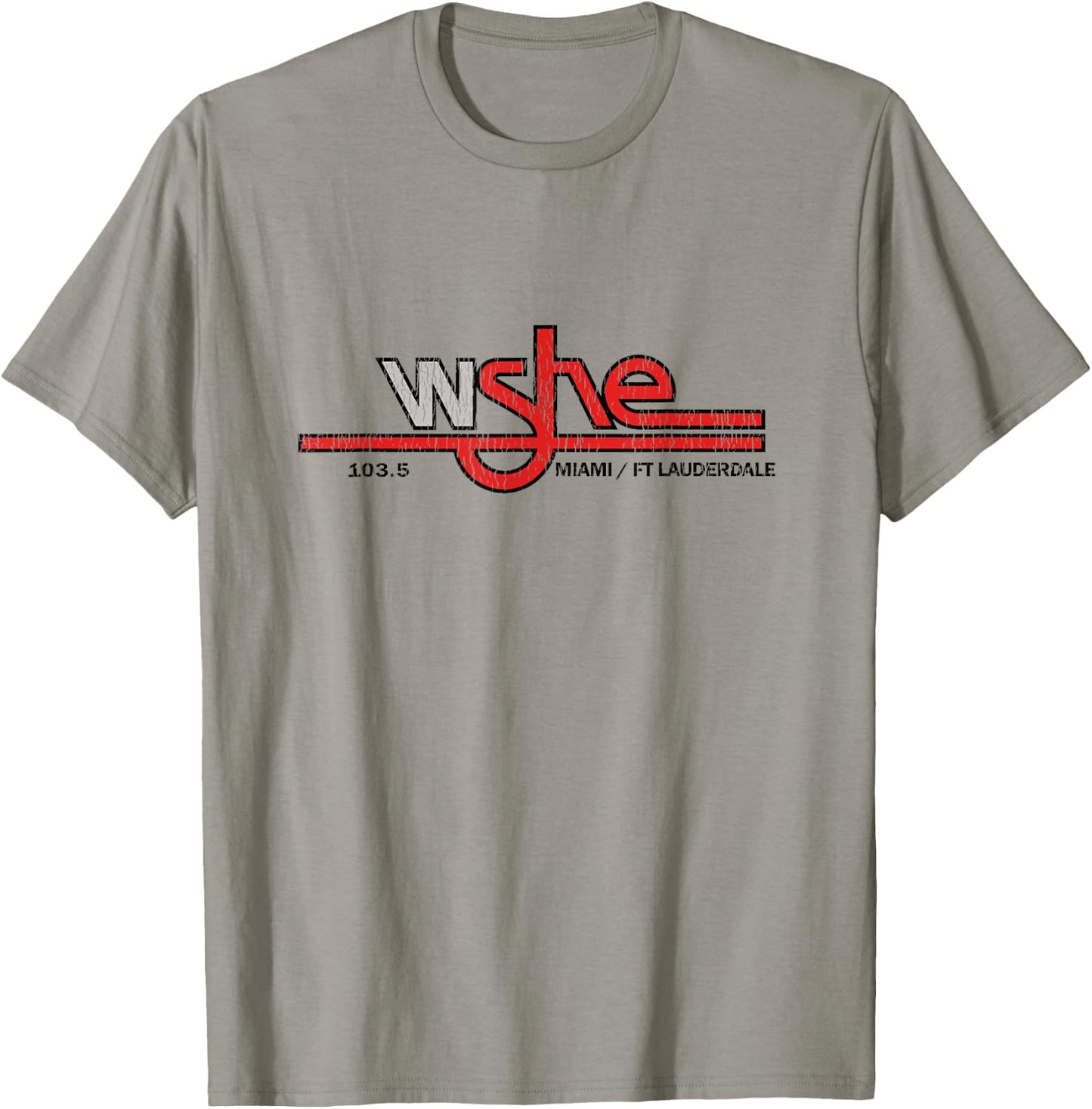 WSHE Rock Music for Rock Fan from 70s and 80s Vintage T-Shirt - T-Shirt | Sand