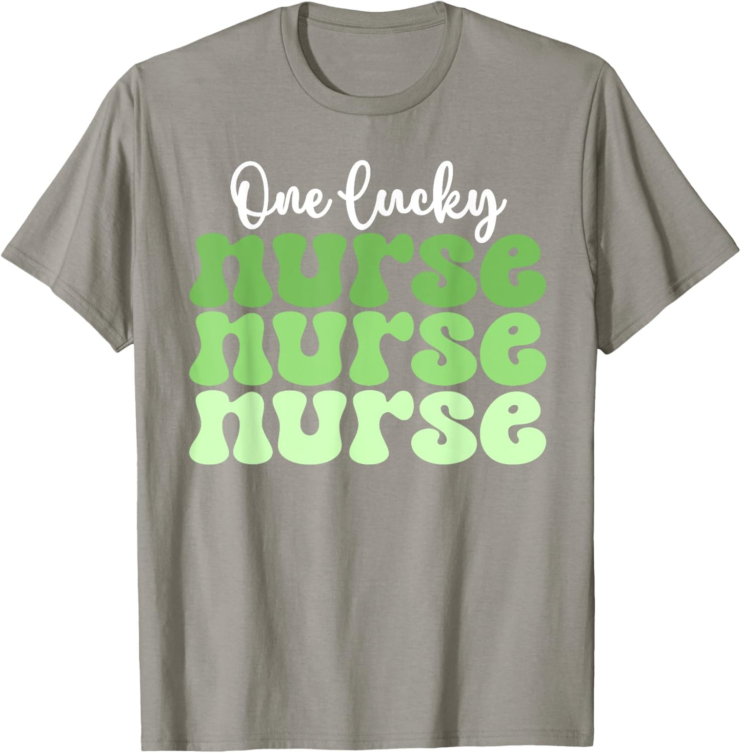 One Lucky Nurse Nicu Er Icu Peds Retro St Patricks Day Nurse T-Shirt - T-Shirt | Sand