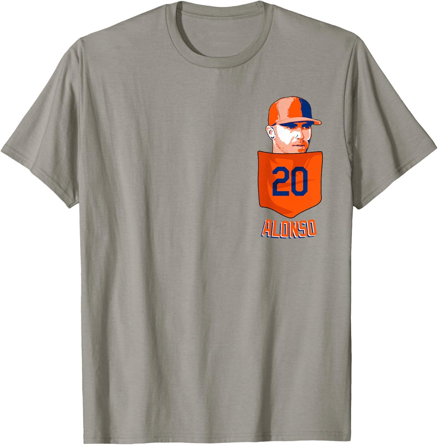Pete Alonso New York Baseball Pocket MLBPA T-Shirt - T-Shirt | Sand