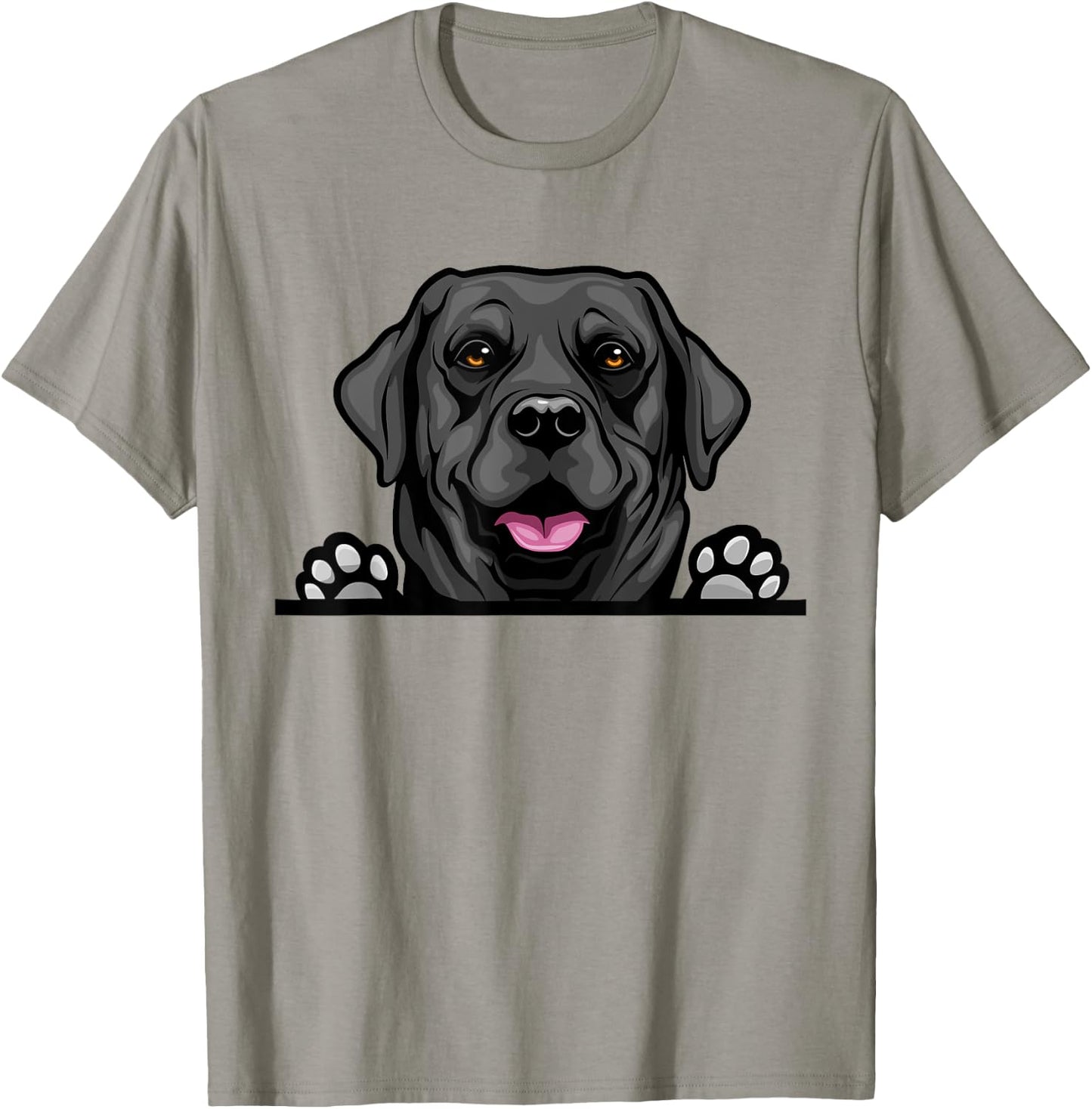 Black Lab Dog Breed Popping Up Fun Labrador Retriever Owner Women Kids T-Shirt - T-Shirt | Sand