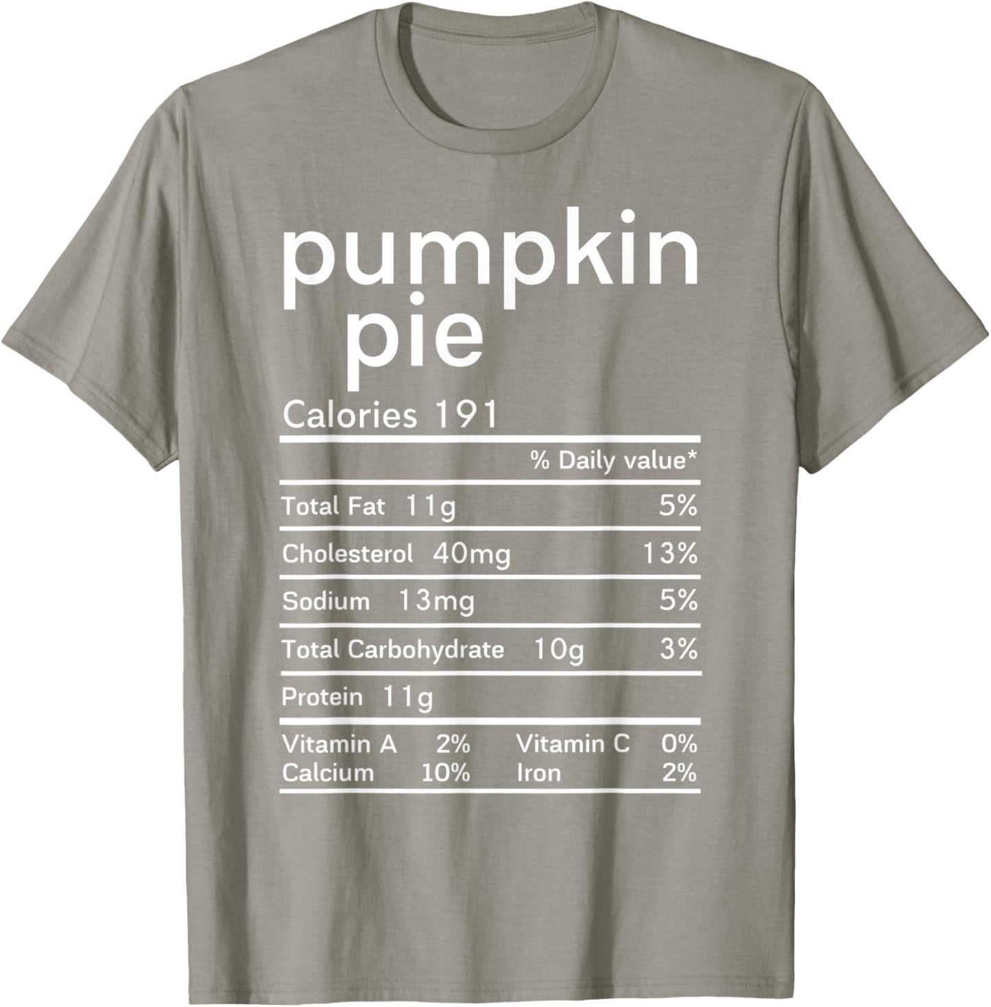 Thanksgiving Nutrition Pumpkin Pie Facts Women T-Shirt - T-Shirt | Sand