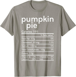 Thanksgiving Nutrition Pumpkin Pie Facts Women T-Shirt - T-Shirt | Sand