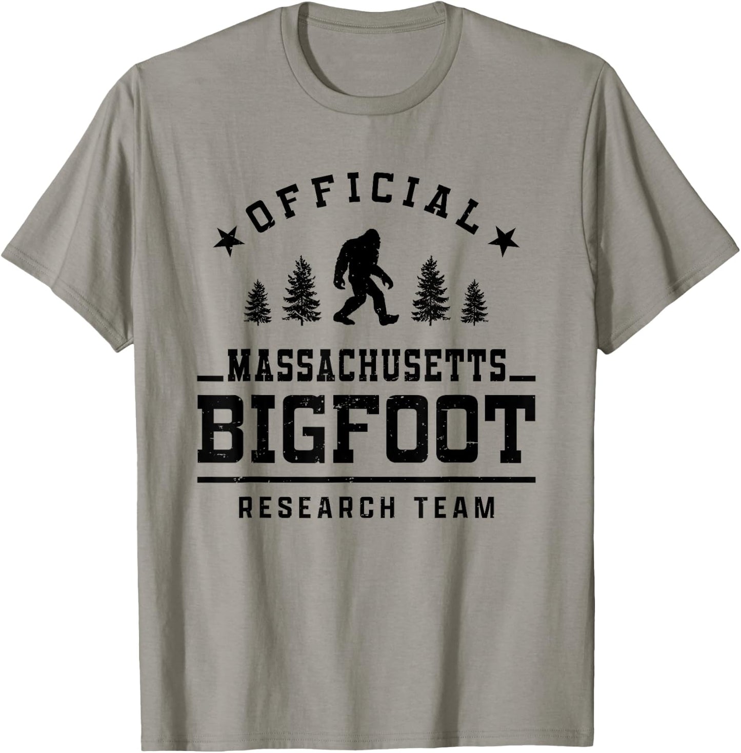 Official Massachusetts Bigfoot Research Team T-Shirt - T-Shirt | Sand