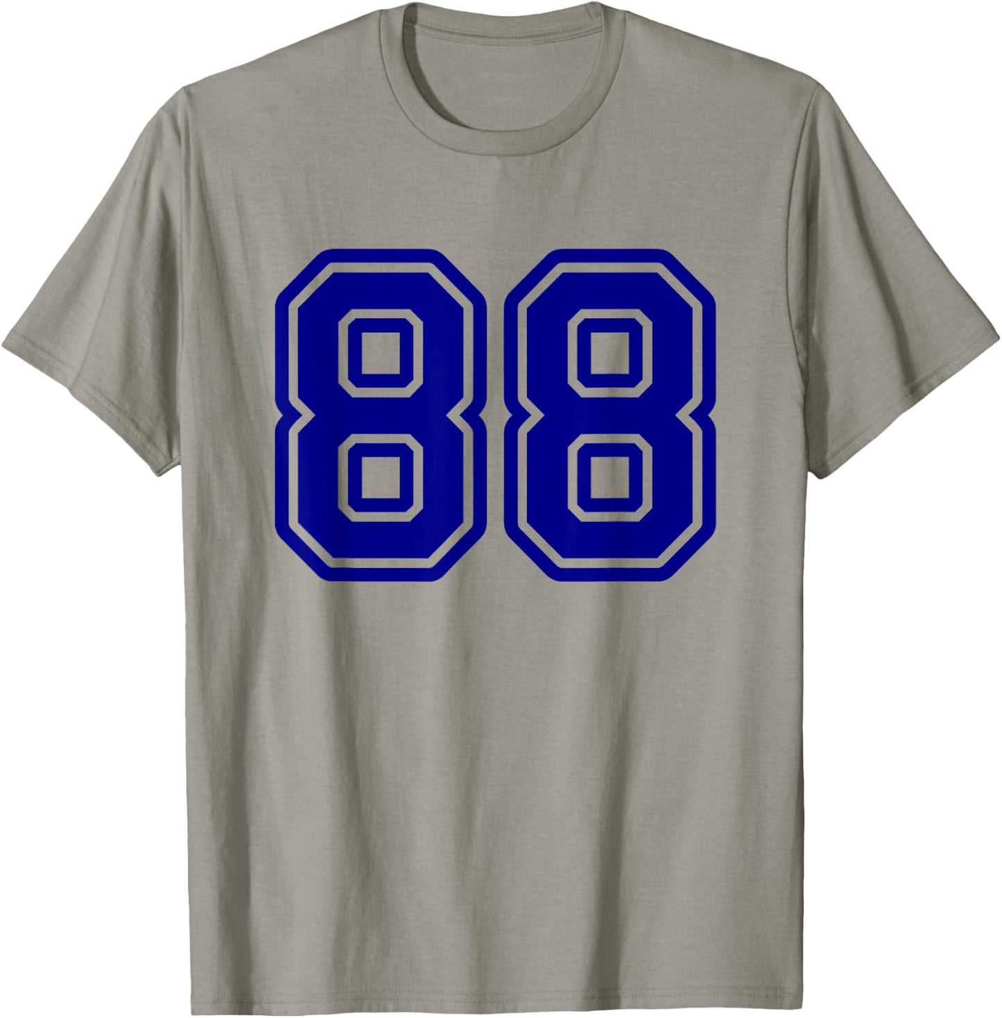Number #88 Blue Varsity Number 88 T-Shirt - T-Shirt | Sand