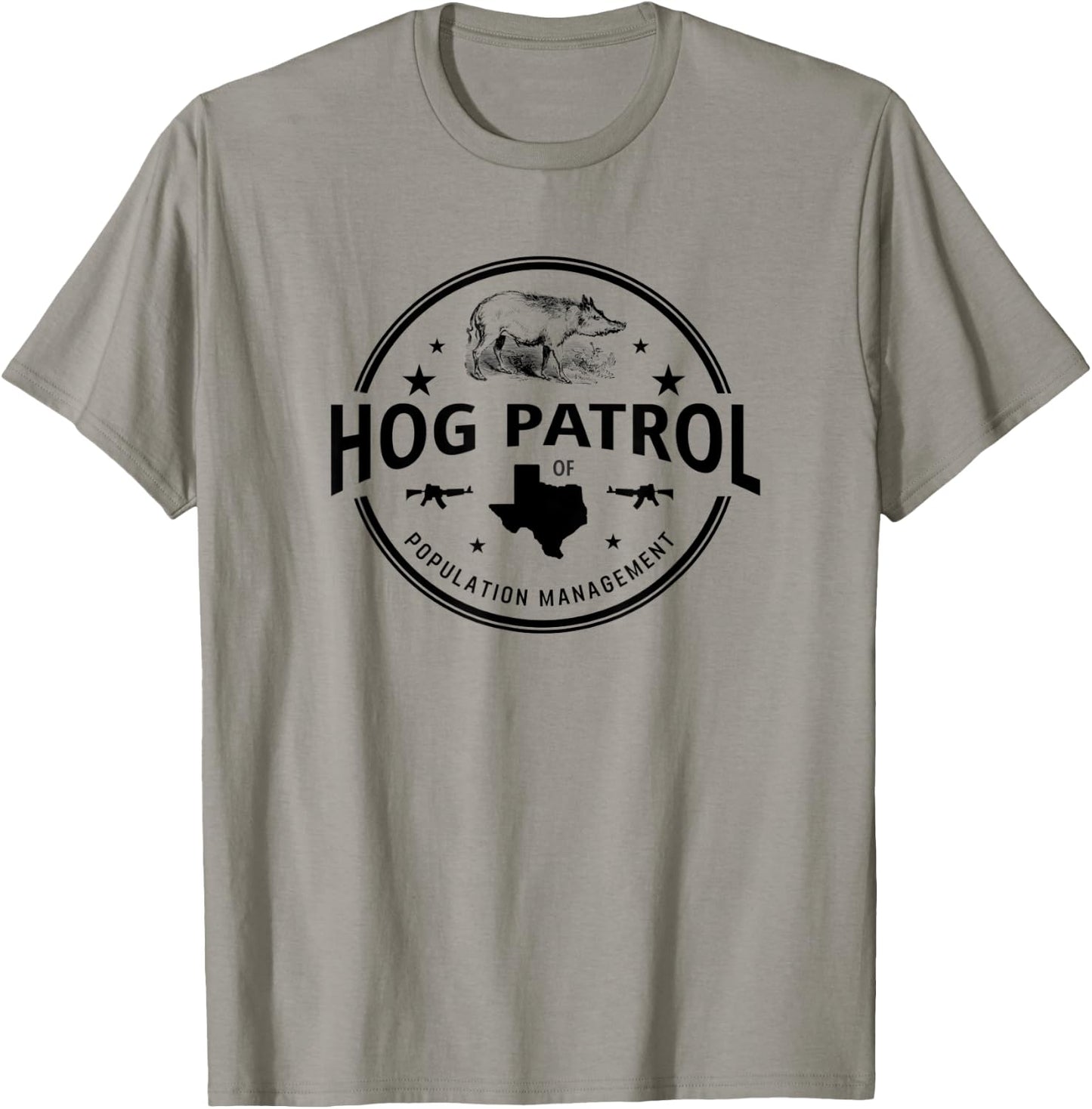 Feral Hog Patrol of Texas Hunting Gift T-Shirt - T-Shirt | Sand