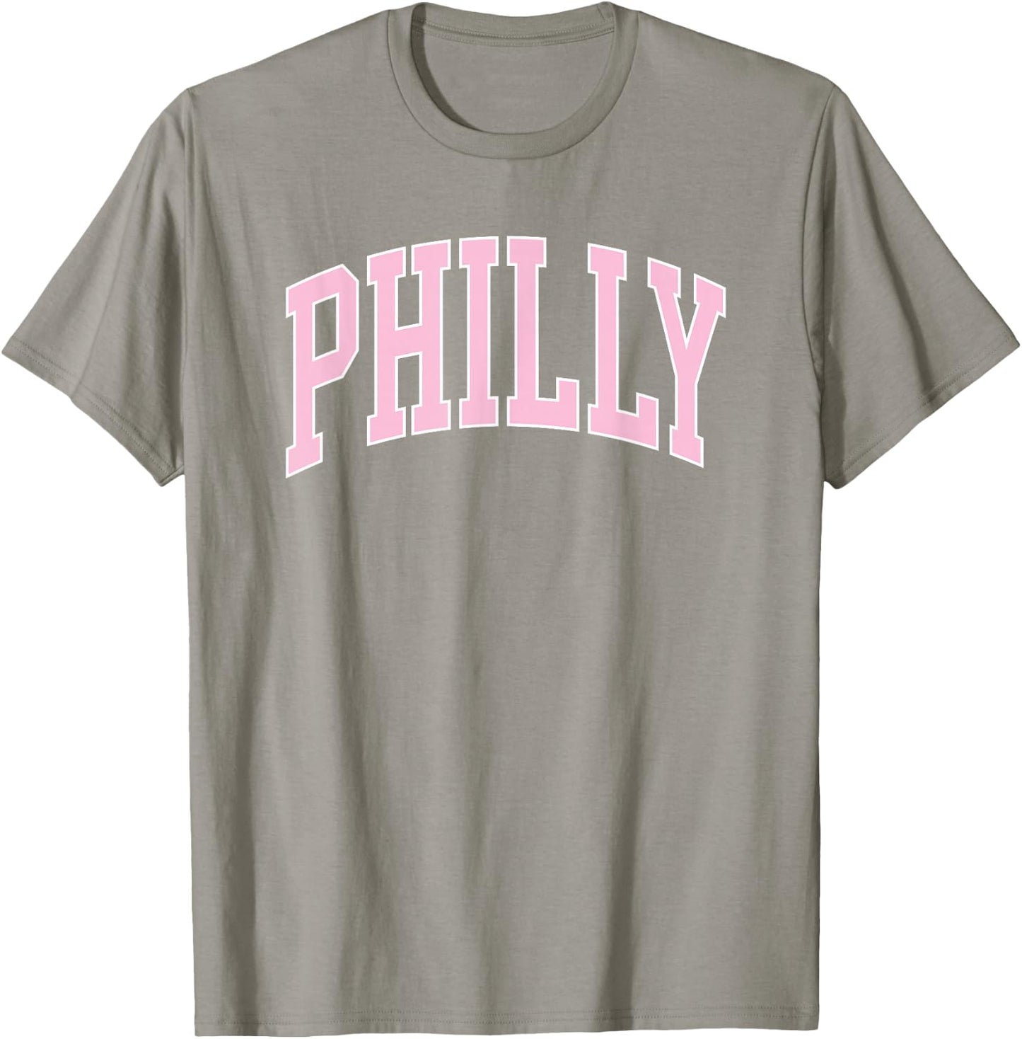 Retro Philly Pink Text Philadelphia Vintage Throwback T-Shirt - T-Shirt | Sand