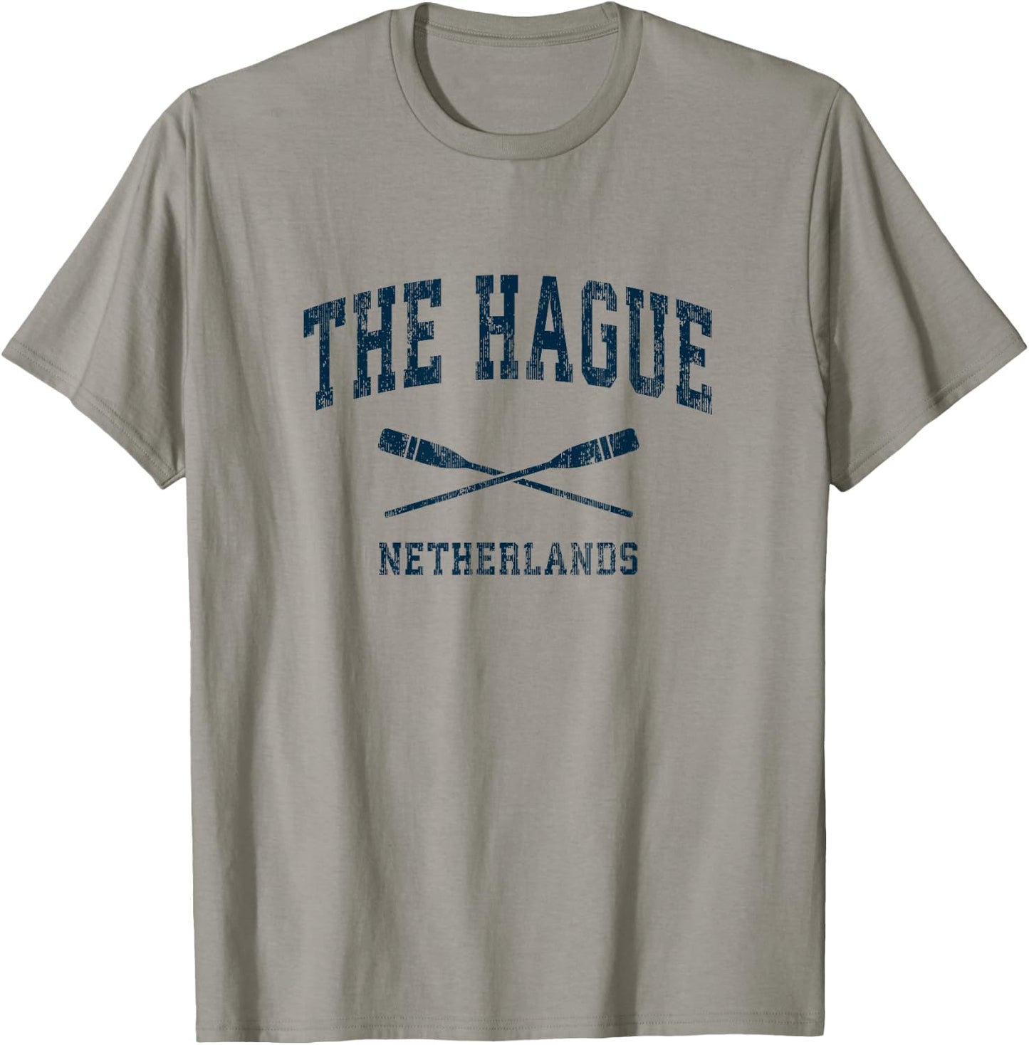 The Hague Netherlands Vintage Nautical Paddles Sports Oars T-Shirt - T-Shirt | Sand